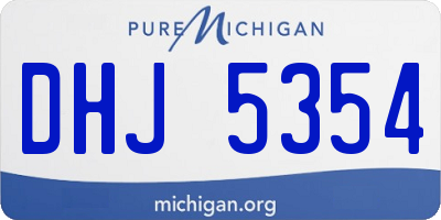 MI license plate DHJ5354