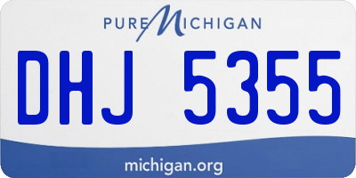MI license plate DHJ5355
