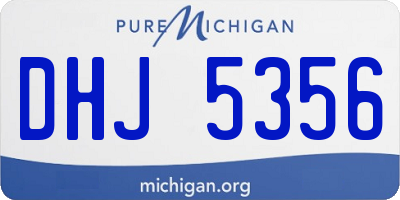 MI license plate DHJ5356