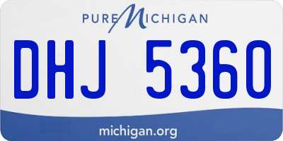 MI license plate DHJ5360
