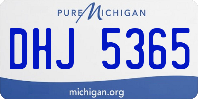 MI license plate DHJ5365