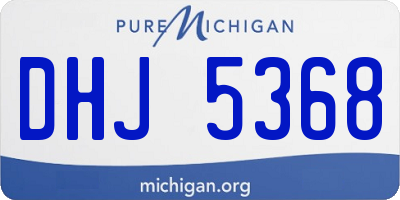 MI license plate DHJ5368