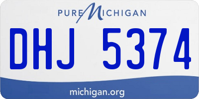 MI license plate DHJ5374