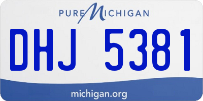 MI license plate DHJ5381