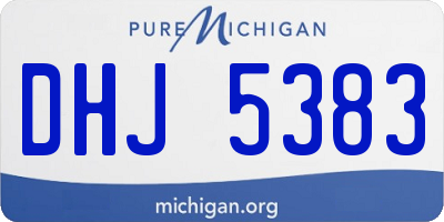 MI license plate DHJ5383
