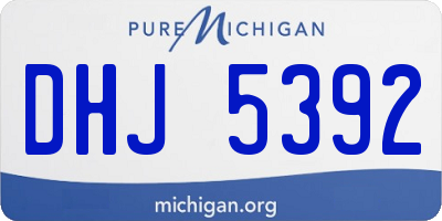 MI license plate DHJ5392