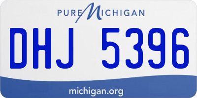 MI license plate DHJ5396