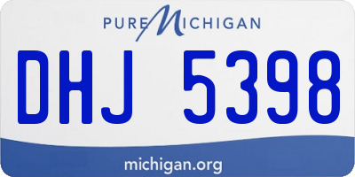 MI license plate DHJ5398