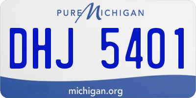 MI license plate DHJ5401