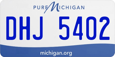 MI license plate DHJ5402