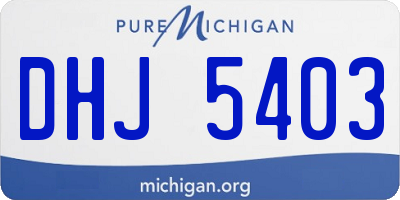 MI license plate DHJ5403