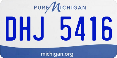 MI license plate DHJ5416