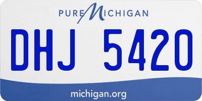 MI license plate DHJ5420