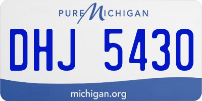 MI license plate DHJ5430