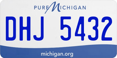 MI license plate DHJ5432