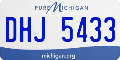 MI license plate DHJ5433