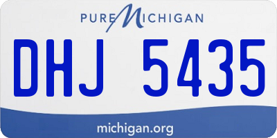 MI license plate DHJ5435