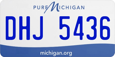 MI license plate DHJ5436