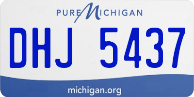MI license plate DHJ5437