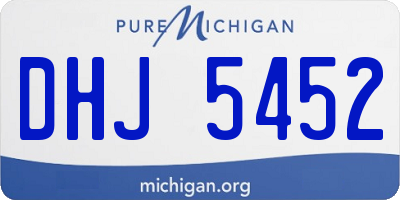 MI license plate DHJ5452