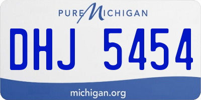 MI license plate DHJ5454