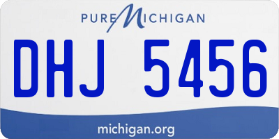 MI license plate DHJ5456