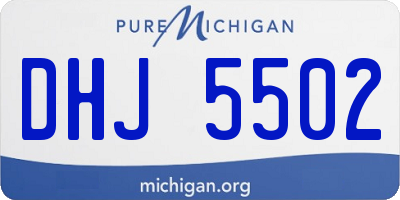 MI license plate DHJ5502