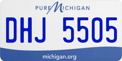MI license plate DHJ5505