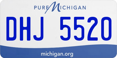 MI license plate DHJ5520