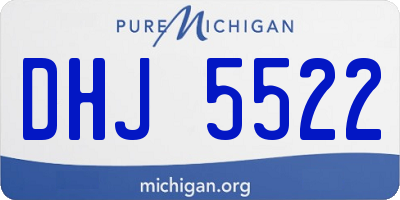 MI license plate DHJ5522