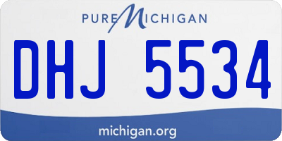 MI license plate DHJ5534