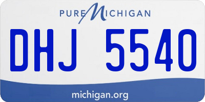 MI license plate DHJ5540