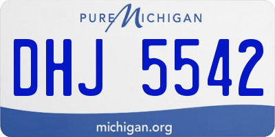 MI license plate DHJ5542