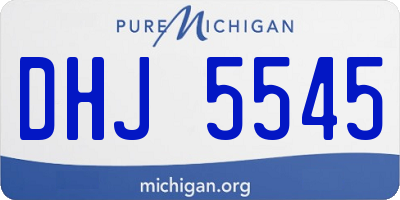 MI license plate DHJ5545