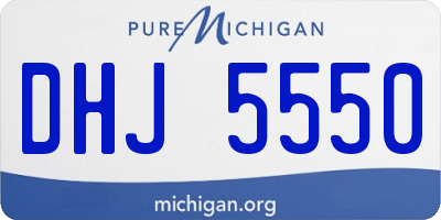 MI license plate DHJ5550