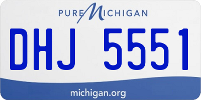 MI license plate DHJ5551