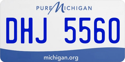 MI license plate DHJ5560