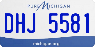 MI license plate DHJ5581