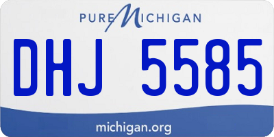 MI license plate DHJ5585