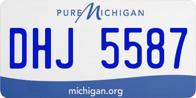 MI license plate DHJ5587