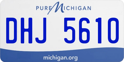 MI license plate DHJ5610