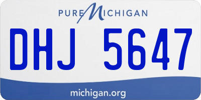 MI license plate DHJ5647