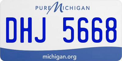 MI license plate DHJ5668