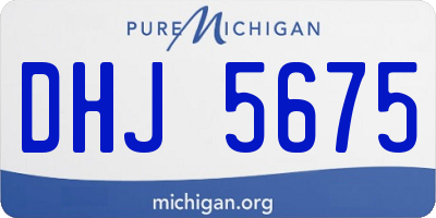 MI license plate DHJ5675