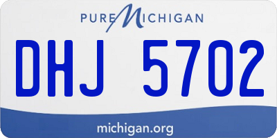 MI license plate DHJ5702