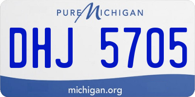 MI license plate DHJ5705