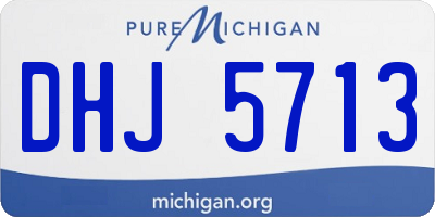 MI license plate DHJ5713
