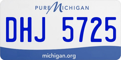 MI license plate DHJ5725