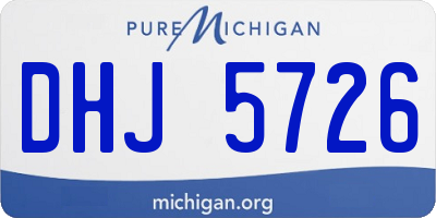 MI license plate DHJ5726