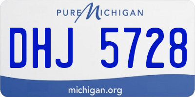 MI license plate DHJ5728